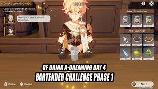 Of Drink A-Dreaming Day 4 - Bartender Challenge Phase 1 Guide Gameplay