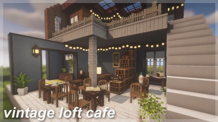 [Minecraft] Vintage loft cafe | aesthetic speedbuild | CIT Resource Packs