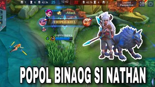 POPOL BINAOG SI NATHAN SA GOLD LANE | MLBB | GAMEPLAY