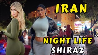 IRAN🇮🇷Night life of Iranian people|Night walking tour in most popular street of Shiraz