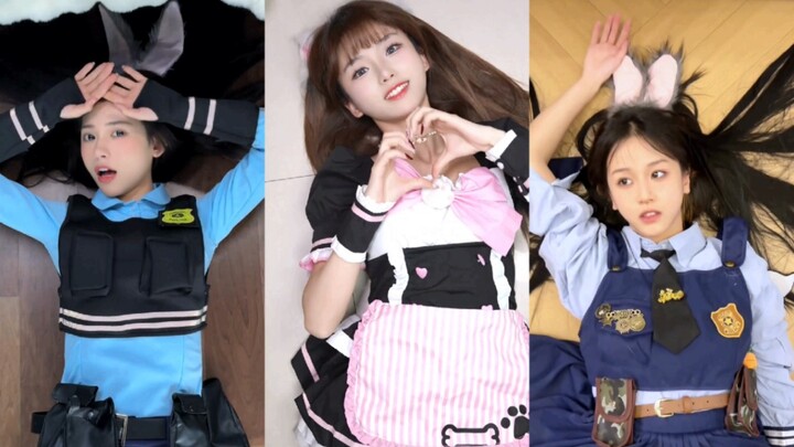 Seorang petugas polisi kelinci yang lucu muncul dari bawah meja!