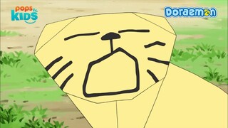 doraemon kính thử thách lòng gan dạ - giấy xếp hình sinh vật  lồng tiếng