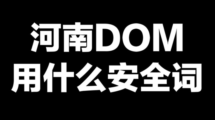 河南DOM用什么安全词