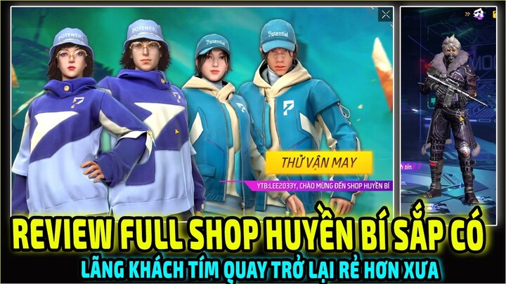 Review Full Shop Huyền Bí Tháng 10 Sắp Có || Lãng Khách Tím Quay Trở Lại Rẻ Hơn Xưa || Free Fire