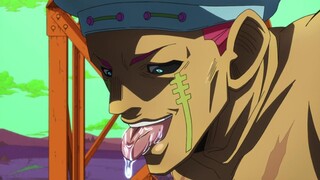 想学花京院嘞咯，结果哈喇子淌出来了，仗助：你离我远一点啊！痴线！