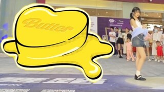 【آيما هوايوان】رقصة مقلدة لمسرحية BTS - Butter بالتعاون مع Yin Yin، هل هناك من يغطي هذه النسخة أيضًا؟