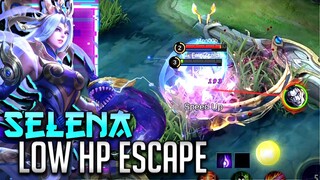 SELENA "LOW HP ESCAPE" GAMEPLAY | MLBB