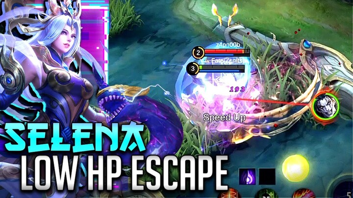 SELENA "LOW HP ESCAPE" GAMEPLAY | MLBB