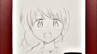 Easy anime drawing | how to draw cute anime girl step-by-step