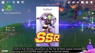KUKI SHINOBU Will Become Rank S Tier Support Genshin Character Because Of THIS...