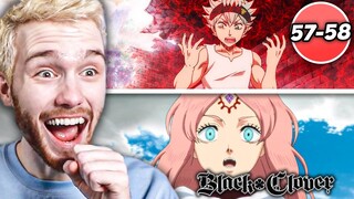 ASTA'S ARMS ARE HEALED!! FANA INVADES! | Black Clover Episode 57-58 Reaction