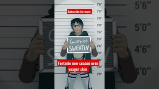 Fortnite new season eren yeager skin #fortnite