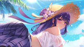 [ Genshin Impact ] Skin mới ~ Tướng quân Raiden Áo tắm mùa hè
