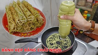 Từ nguyên liệu đơn giản và chai nhựa làm ra món ăn vặt ngon cho các bé