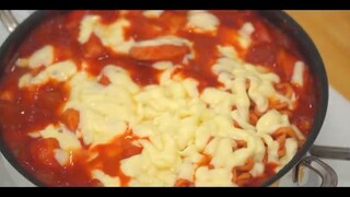 Tokbokki phô mai làm từ cơm #food