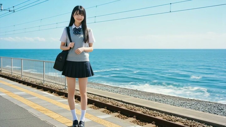 Girls at Seaside Station【Music：Sugar High】