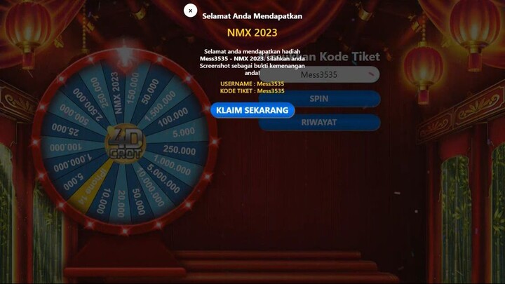 Lucky spin Gratis Dapatkan Hadiah Auto Mantul,Cukup 100k saja !