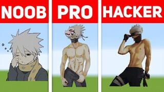 Pixel Art (NOOB vs PRO vs HACKER) Hatake Kakashi in Minecraft