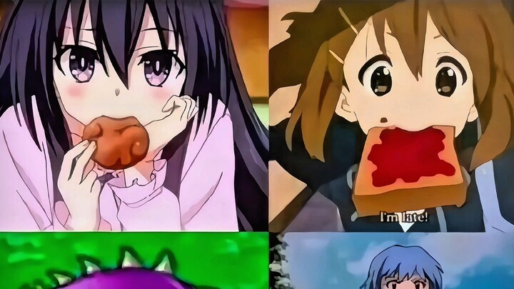 “嘴里叼着食物也太可爱了吧”