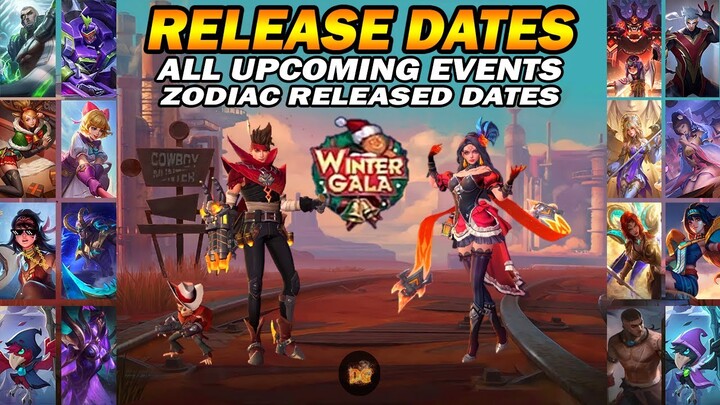 ALL NEW RELEASED DATES | ZODIAC SKINS RELEASED DATES | UPCOMING EVENTS | Mobile Legends