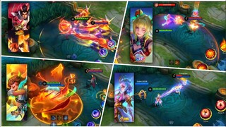 ALL 10 UPCOMING SKINS GAMEPLAY || ANGELA STAR || WANWAN DOUBLE 11 || YU ZHONG M5 & PRIME SKIN ||MLBB