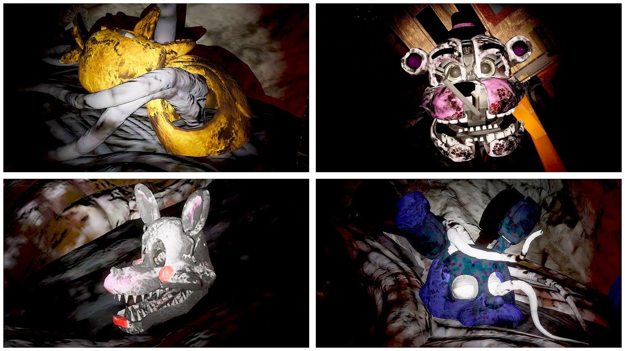 Freddy sees remains of Bonnie, Chica & Foxy in Molten Freddy Blob - FNAF Security  Breach - BiliBili