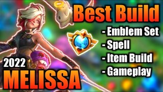 MELISSA BEST BUILD 2022 | TOP 1 GLOBAL MELISSA BUILD | MELISSA - MOBILE LEGENDS | MLBB