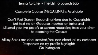 Jenna Kutcher Course The List to Launch Lab Download