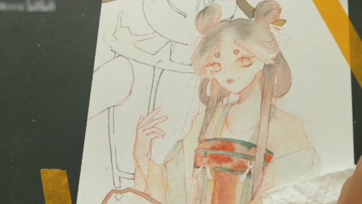 [Watercolor] Aroma di bagian bawah lengan seperti mimpi, dan sosok di bawah lampu itu sama