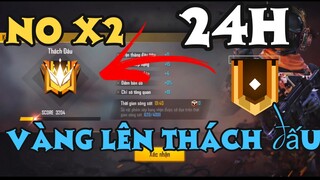 HÀNH TRÌNH TỪ VÀNG 1 LÊN THÁCH ĐẤU KHÔNG DÙNG X2 TRONG 24h MÙA 17 | FREE FIRE