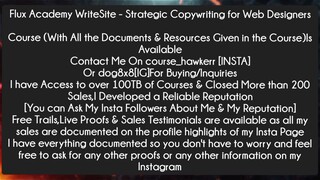 Flux Academy WriteSite - Strategic Copywriting for Web Designers Course Download