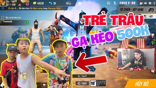 (FREEFIRE) Trẻ Trâu Dẫn Sư Phụ Fake HùngAkira Đến Gạ Kèo Tử Chiến Thẻ Garena 500k Với Cow TV