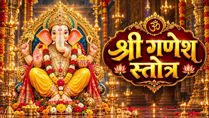 Ganesh Ashtakam with Lyrics | Powerful Obstacle Remover Mantra ✨