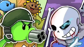 【Official Bilingual】BLOOM N BRAINZ - Pea Shooter SANS 【FNF and Undertale Animation】