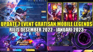 UPDATE 7 EVENT GRATISAN MOBILE LEGENDS!! EVENT KOF IS BACK | RILIS DESEMBER 2023 - JANUARI 2023