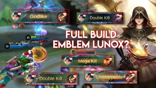 BUILD EMBLEM LUNOX TERBARU PAKE ITEM" INI?! MLBB