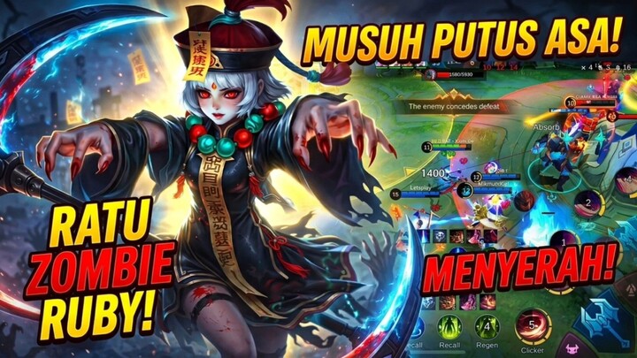 《Ruby Berubah Menjadi Ratu Zombie! Musuh Putus Asa hingga Akhirnya Menyerah! | Mobile Legends》