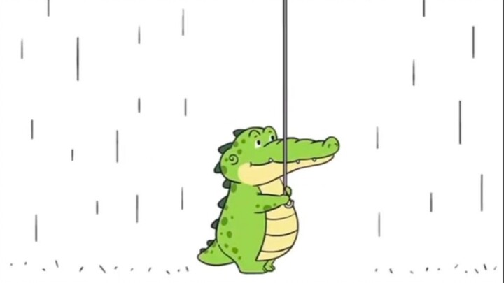 Look at my little crocodile extending the umbrella freely!