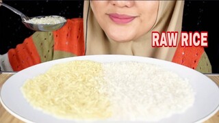 ASMR RAW RICE EATING |RAW BASMATI RICE MIX RAW RICE| MAKAN BERAS MENTAH PAKE CENTONG|ASMR INDONESIA