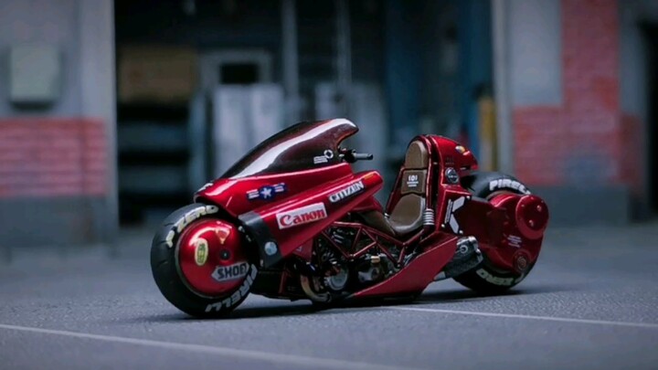 [Making a mountain out of a molehill] 1:64 3D printed Akira painted, enjoy the Jintian motorcycle