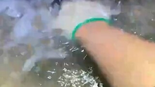 I thought he had caught the crab, but it turned out the crab had caught him.