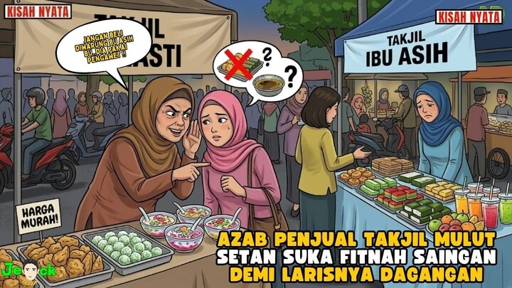 AZAB PENJUAL TAKJIL MULUT SETAN SUKA FITNAH SAINGAN DEMI LARISNYA DAGANGAN