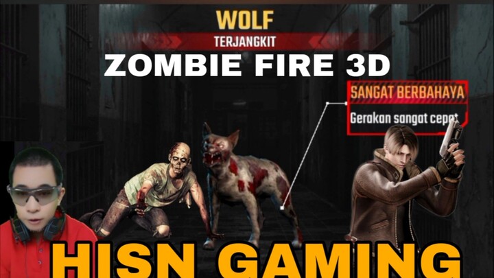 game zombie fire 3D , sekumpulan zombie anjing, serigala