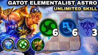 GATOTKACA ELEMENTALIST ASTRO.!! UNLIMITED STUN + BURST.!! MAGIC CHESS MOBILE LEGENDS