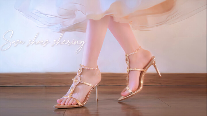 The ancient Greek god of beautiful shoes! These golden heels are truly master-level~ Fairy-style hig