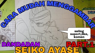 cara yg sangat lah mudah menggambar anime DANDADAN karakter nenek SEIKO AYASE