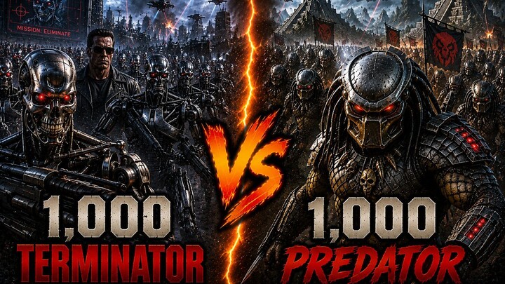 1,000 Terminator vs 1,000 Predator