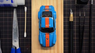 完整版：alpha model 1/43 保时捷 singer 911 树脂模型套件，海湾石油涂装，制作教程