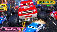 Hero Cars City (Episode 12) Rider Crash Monster Trucks
