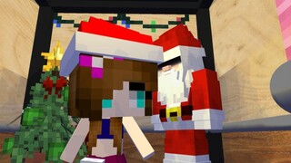 Steve girl loli swim in elevator dancie cute winter Christmas dance - minecraft animation #shorts